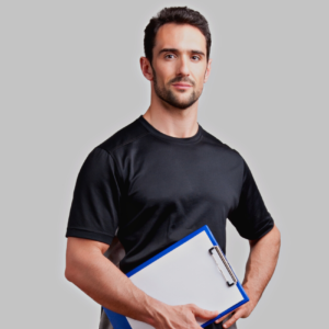 Man Standing with a Clip board_Physical IQ online Fitness Courses